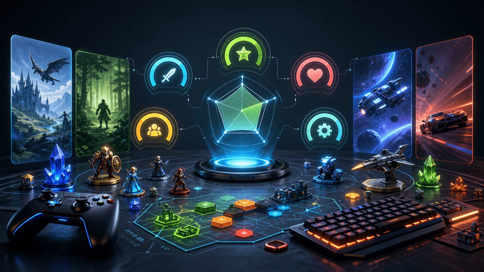 Illustrazione di laboratorio rating gaming